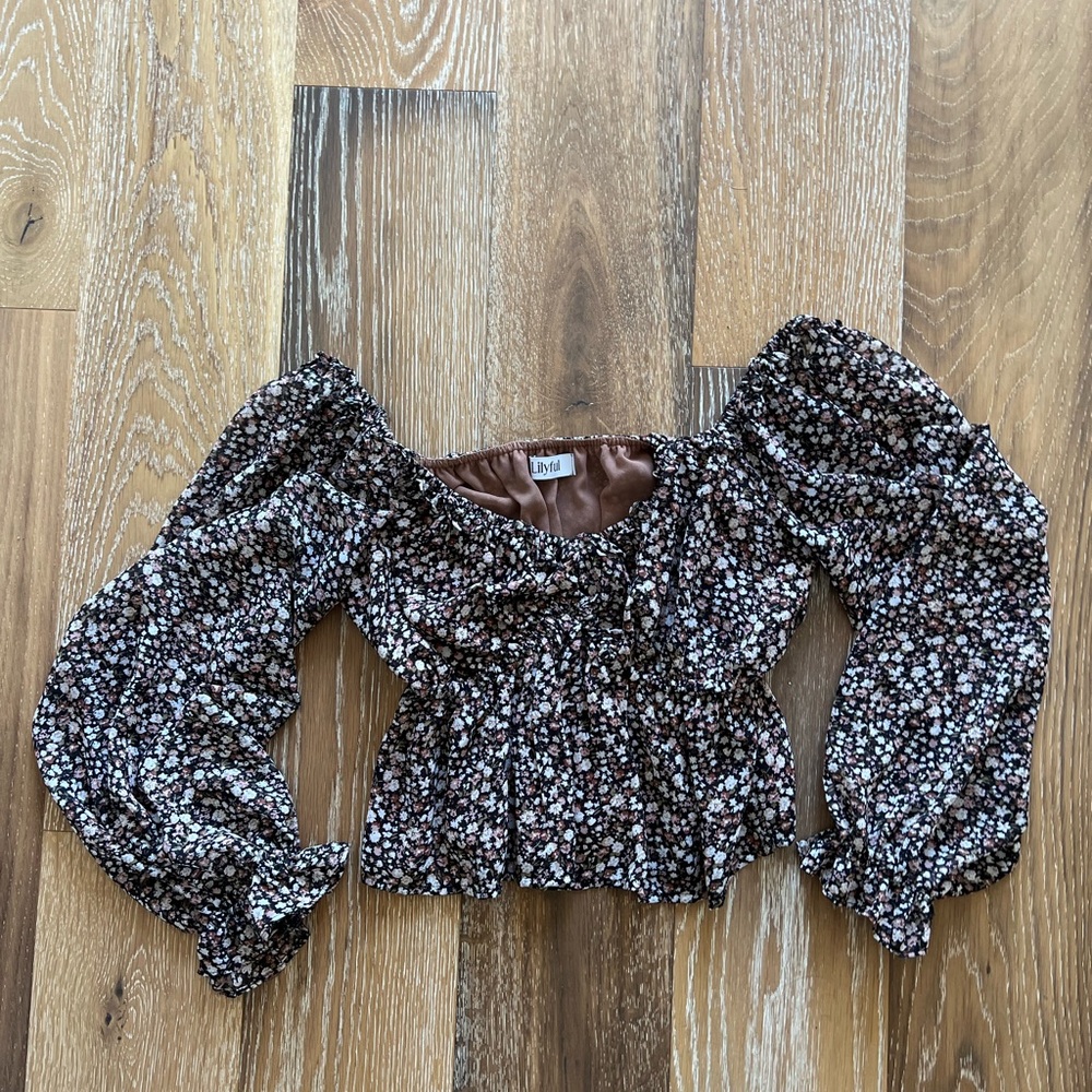 Lilyful long sleeve peplum top